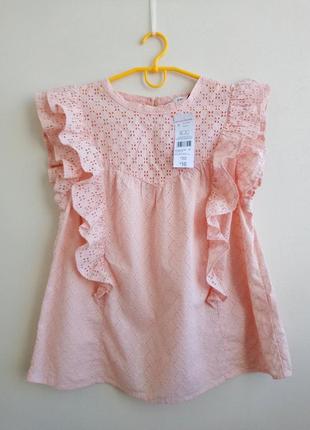 Светло-розовая хлопковая блуза f&amp;f