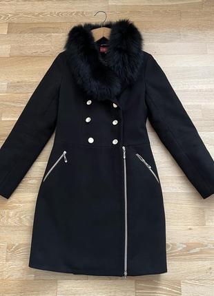 Пальто жіноче з натуральним мехом/ зимове пальто 😍