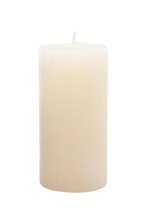 Свеча цилиндрическая candlesense decor rustic молочно-белая 120*60 (38 ч)1 фото