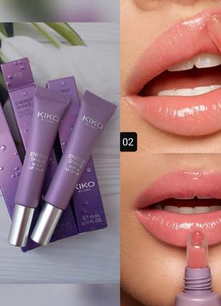 Бальзам для губ цветной energy shake serum lip balm kiko milano2 фото