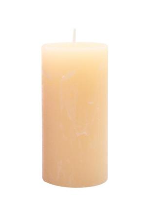 Свічка циліндрична candlesense decor rustic кремова 120*60 (38 год)1 фото