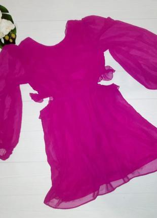 Шифонове плаття колір фуксія р. 141 фото