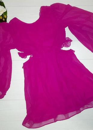 Шифонове плаття колір фуксія р. 142 фото