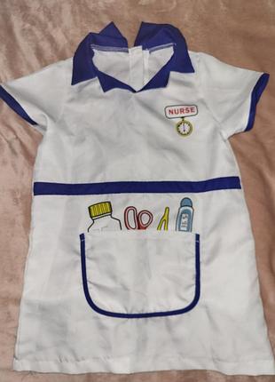 Платье доктор, медсестра на 3-5 лет