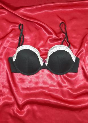 Идеальный чёрный белый  чёрно-белый кружевной винтажный секси сексуальный бюстгальтер лифчик анжелика с мягкими паролоновыми чашками с в1 фото