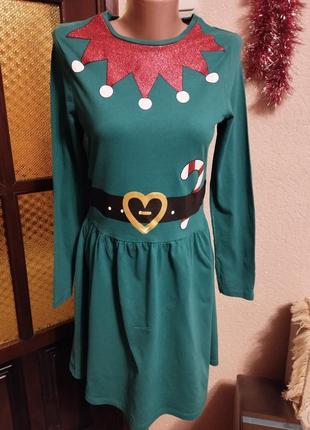 Плаття туніка новорічна бавовна для дівчинки 13-14років,ріст 158-164см від george