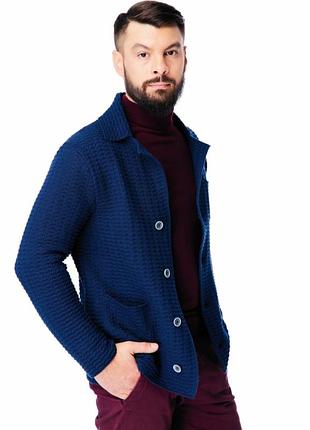 Шерстяной кардиган пиджак 48 размер