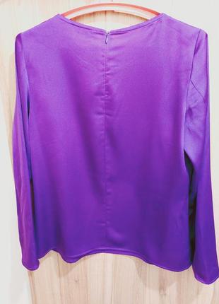 Блуза яскраво фіолетового кольору з відливом 48-50 розміру6 фото