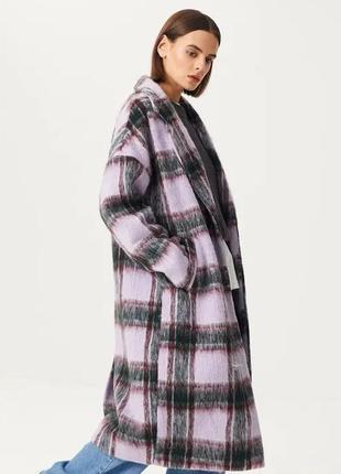 Картате весняне пальто міді cropp