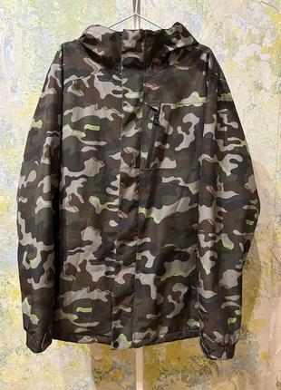 Volcom l ins gore-tex jacket army camo, б/в сноубордична куртка розмір l