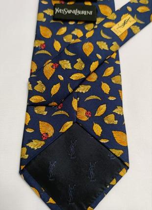 Yves saint laurent шелковый винтажный галстук /7521/3 фото