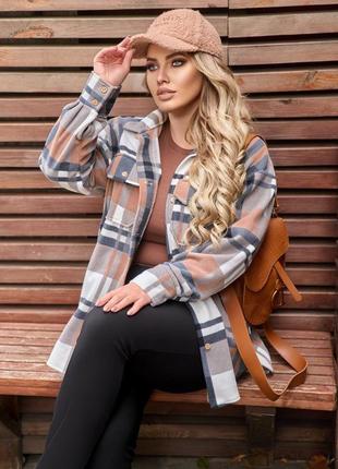 Рубашка клетка батал