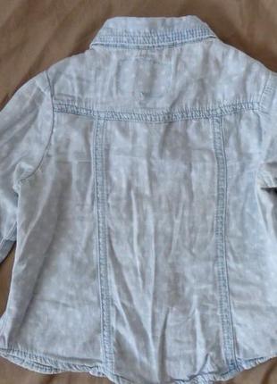 Модна джинсова сорочка в горошок3 фото