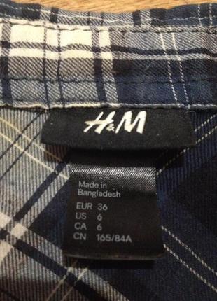 Стильная рубашка в клетку / h&m / s3 фото