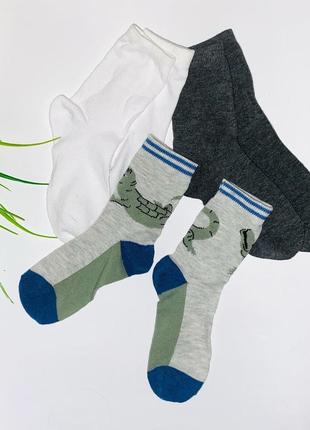 Носочки для хлопчика  ♦️ з крокодилами  ♦️сірі високі4 фото