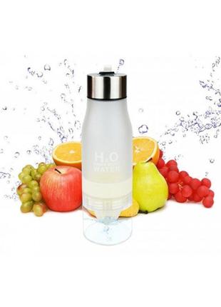 Бутылка h2o water bottle 650 мл белая  \ бутылка для воды4 фото