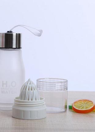 Пляшка h2o water bottle 650 мл біла\ пляшка для води5 фото