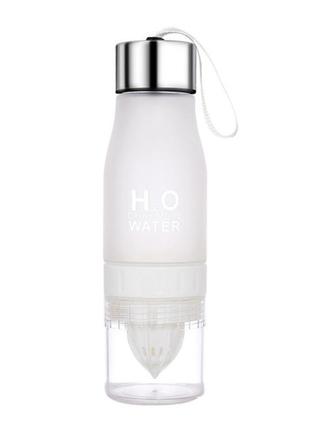 Пляшка h2o water bottle 650 мл біла\ пляшка для води2 фото