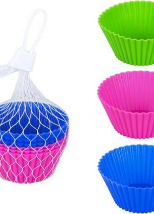 Форми силіконові для кексів, 6штук knz