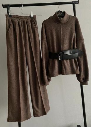 Теплий брючний костюм для дівчинки