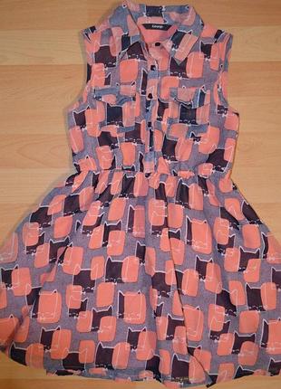 Щифоновое сукню в котики