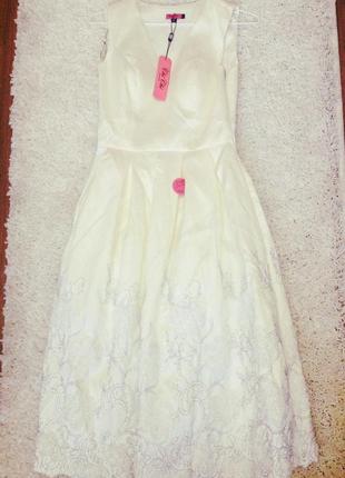 Свадебное платье короткое коктейльное uk8 chi chi london5 фото