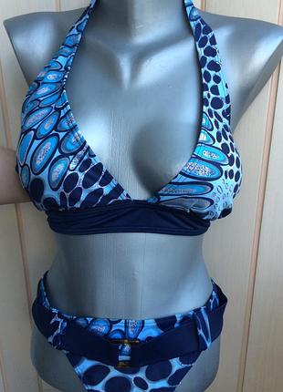 Оригинальный раздельный купальник-халтер. 44,46 укр.