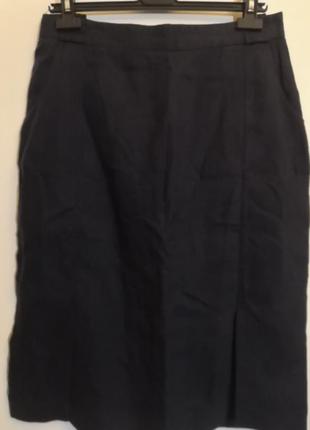 Спідниця лляна міді