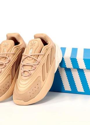Мужские кроссовки adidas ozelia. цвет бежевый2 фото