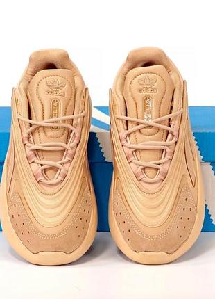 Мужские кроссовки adidas ozelia. цвет бежевый8 фото