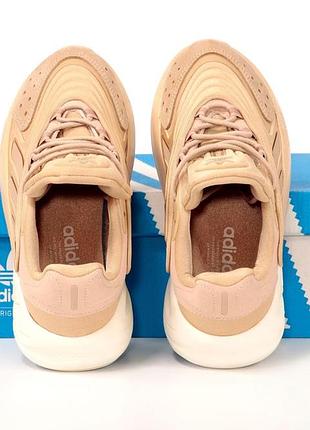 Мужские кроссовки adidas ozelia. цвет бежевый7 фото