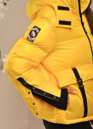 Демисезонная куртка для девочки подростка камилла / желтый8 фото