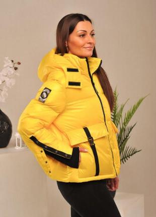 Демисезонная куртка для девочки подростка камилла / желтый4 фото
