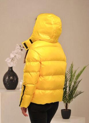 Демисезонная куртка для девочки подростка камилла / желтый5 фото
