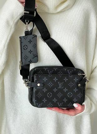 Мужская сумка crossbag black grey