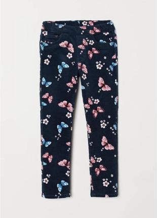 Вельветовые брюки брюки бабочки h&m 6-7р❤️