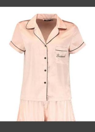 Атласная пижамная рубашка