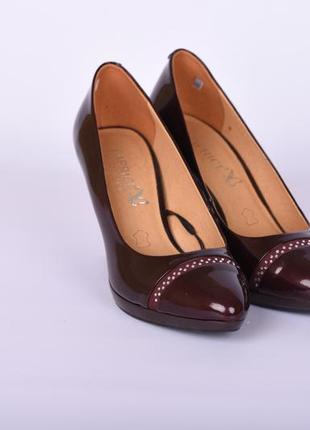 Туфлі жіночі лакові бордові caprice 9-22412-29_101352 фото