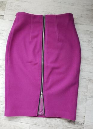 Теплая кашемировая юбка миди карандаш на молнии1 фото