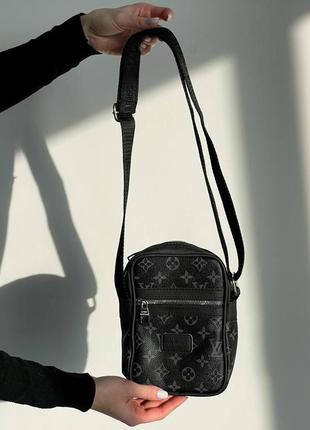 Мужская сумка crossbody black grey4 фото