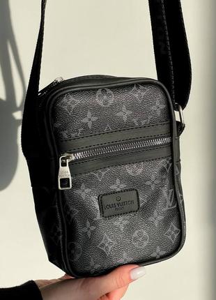 Мужская сумка crossbody black grey6 фото