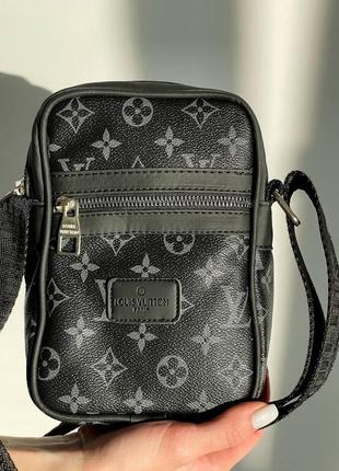 Мужская сумка crossbody black grey7 фото