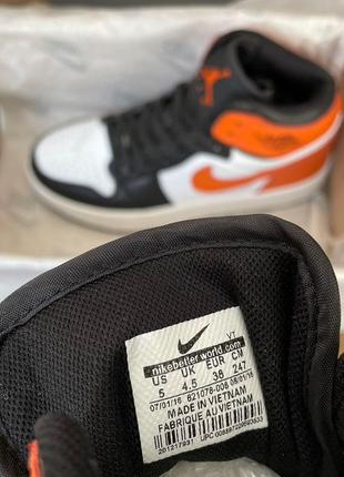 Кроссовки nike air jordan retro1 black orange5 фото