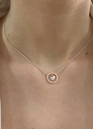 Серебряное колье 925° золото 375°