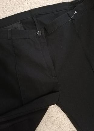 Классические чёрные брюки на высокую девушку, размер 60-62, 26 uk.4 фото