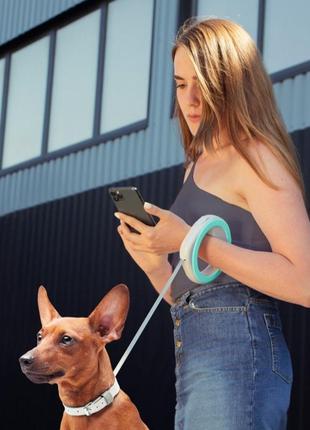 Поводок-рулетка для собак круглая waudog, размер xs-m, от 10 до 40 кг, 2,9 м, цвет салатовый

 нова5 фото