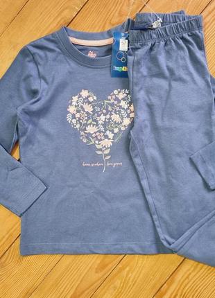 Пижама для девочки, рост 98-104, цвет синий4 фото