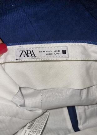 Брюки zara 1564-421 размер 40 темно-синие
