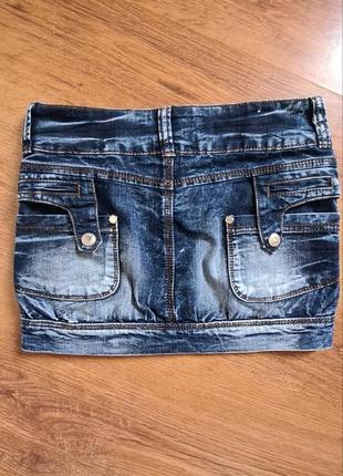 Джинсовая мини-юбка zsy jeans с низкой талией xs2 фото