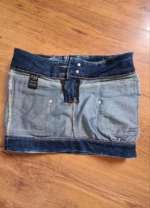 Джинсовая мини-юбка zsy jeans с низкой талией xs4 фото
